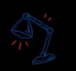 Sketched desk lamp accent