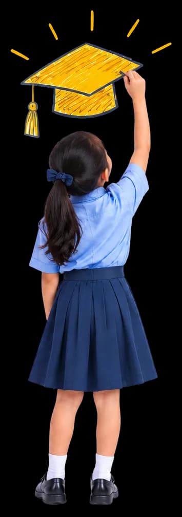 Student with graduation cap