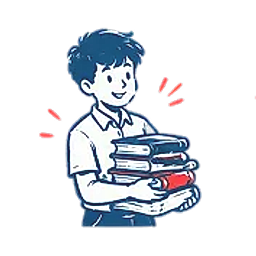 Student holding books doodle